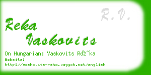 reka vaskovits business card